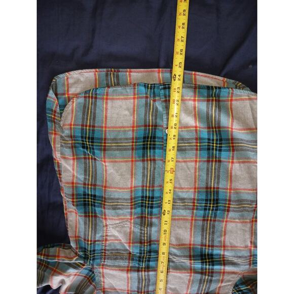 Old Navy Women's Multicolor Plaid Long Sleeve Button Shirt Good Condition Medium - Picture 4 of 4